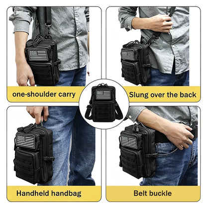 Multi functional portable carry on bag with 4 different carrying methods, large capacity outdoor waist bag