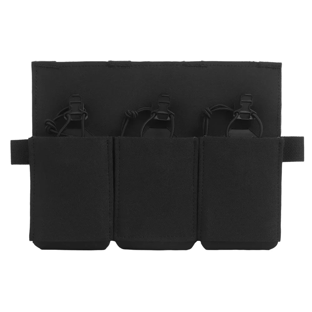 Multipurpose Triple Rifle Mag Pouch 5.56 7.62 For M4 AR15 CRYE Plate Carrier Front Panel Vest Outdoor Field Airsoft Hunting