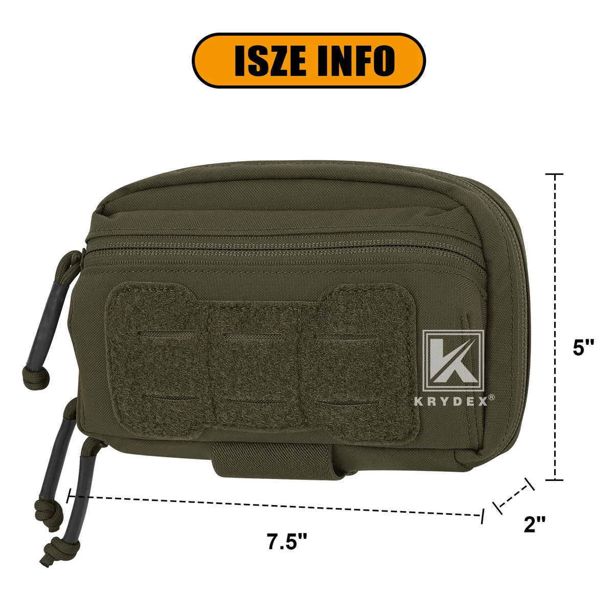 KRYDEX Tactical Admin Front Pocket Pouch Chest Bag MOLLE Utility Tool Pouch for Vest and Chest Rig Camping Outdoor Accessories