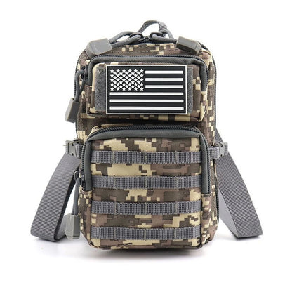 2L multi layered mobile phone bag waist hanging bag, with multiple ways of wearing, suitable for outdoor hiking trips