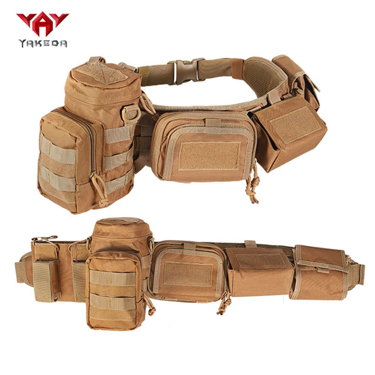 YAKEDAModular waist belt with multiple accessory straps MOLLE expansion structure adjustable waist strap quick release buckle