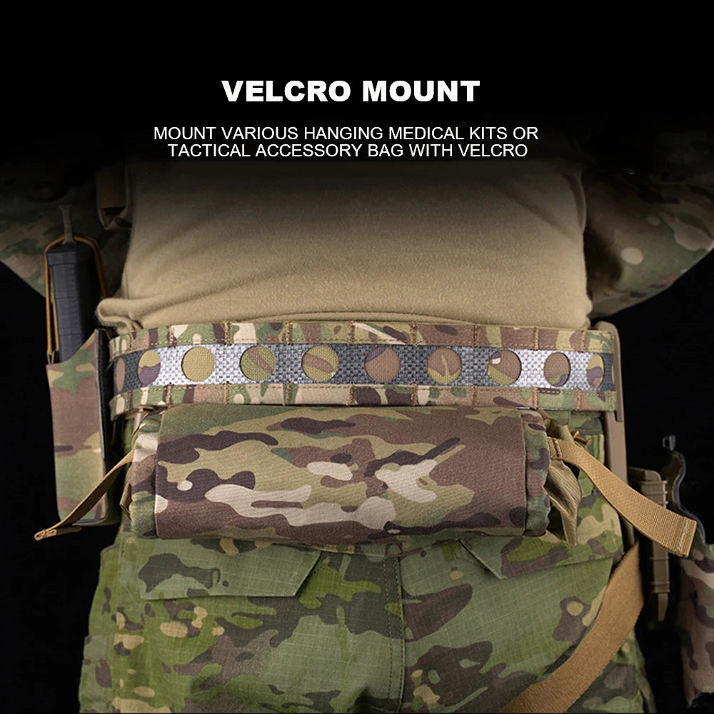 Ferro Style Tactical Bison Belt 2 Layers Quick Release Metal Buckle MOLLE System Outdoor Hunting Shooting Airsoft Waistband Gear