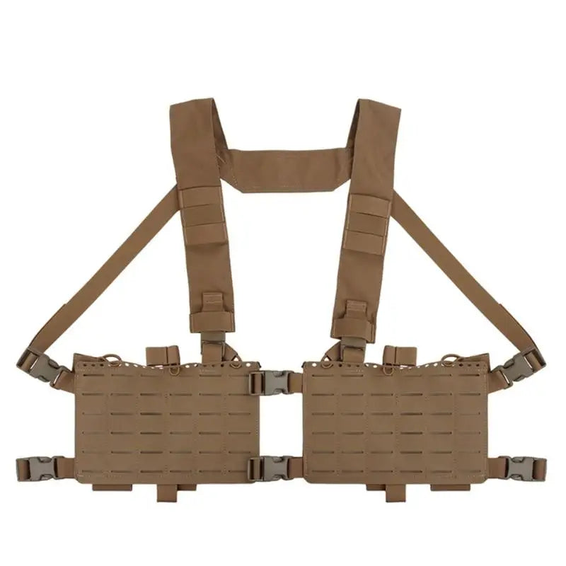 Outdoor Vest with Adjustable Shoulder Straps and Double Storage Pockets Nylon Texture for Outdoor Activity and Training