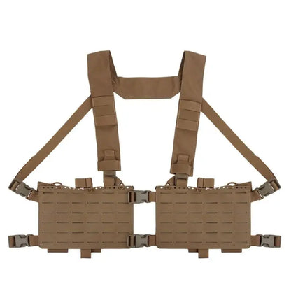 Outdoor Vest with Adjustable Shoulder Straps and Double Storage Pockets Nylon Texture for Outdoor Activity and Training