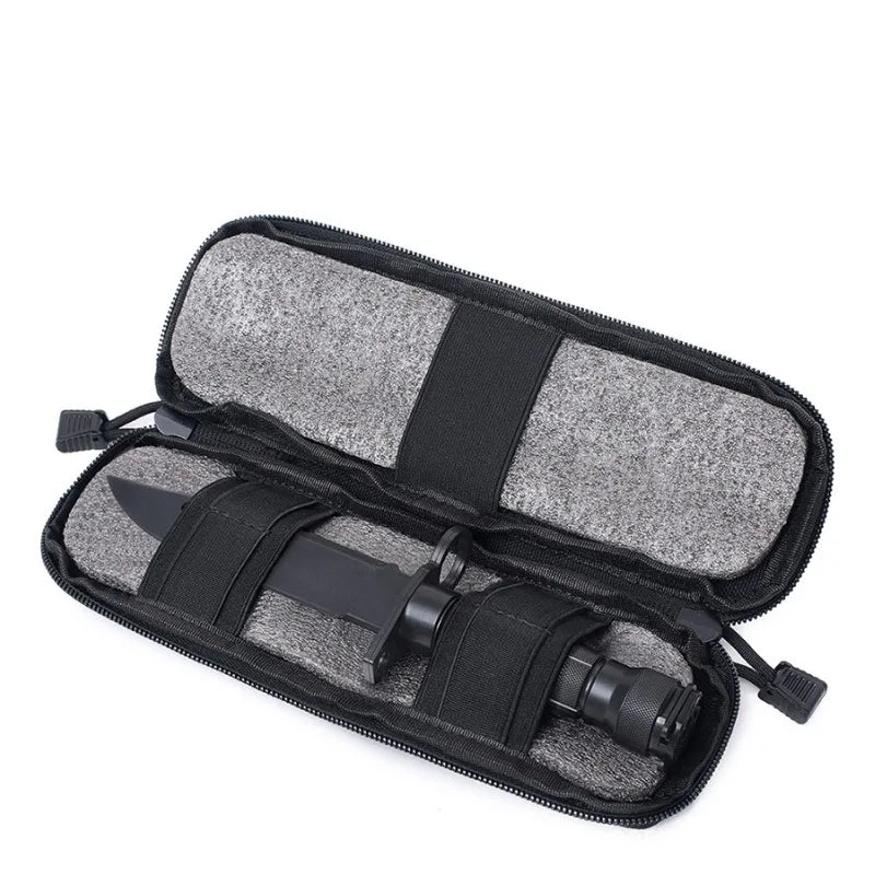 Molle Knife Sheath EDC Knife Pouch Folding Knife Holder Tactical Knife Sheath Nylon For Belt MOLLE System
