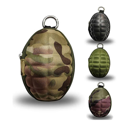 Outdoor Mini Grenade Shaped Car Key Wallets Coin Purse Pouch Bag Keychain Holder Case PU Leather Accessories Change Wallet