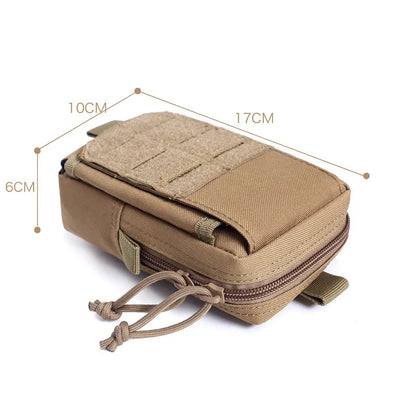 MOLLE Tactical Waist Pouch Men Outdoor EDC Tool Organizer Vest Pack Mobile Phone Storage Belt Bag