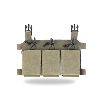 PEW TACTICAL THORAX TRIPLE RIFLE MAG PLACARD 556 762 545  Front Flap AIRSOFT FP09
