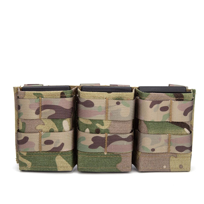 Triple medium 5.56 magazine bag, tactical vest magazine bag, M4 KYWI MAG magazine bag, tactical hunting airsoft equipment