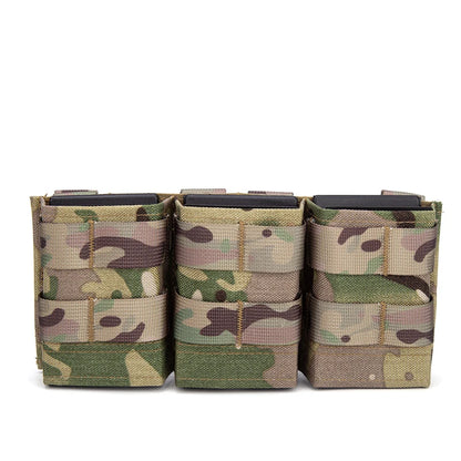 Triple medium 5.56 magazine bag, tactical vest magazine bag, M4 KYWI MAG magazine bag, tactical hunting airsoft equipment