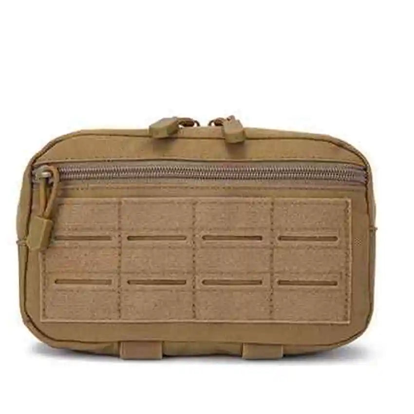 Tactical Molle Admin Pouch Horizontal Zippered Multi-Purpose Utility EDC Tool Gear Organizer Waist Bag for Outdoor Sports