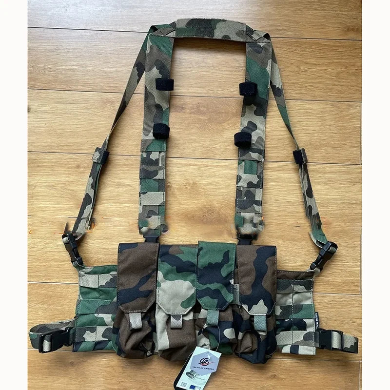OR Style Quadruple Iightweight Hunting Chest Hanging 7.64 5.45 Molle Magazine Carrier Bag