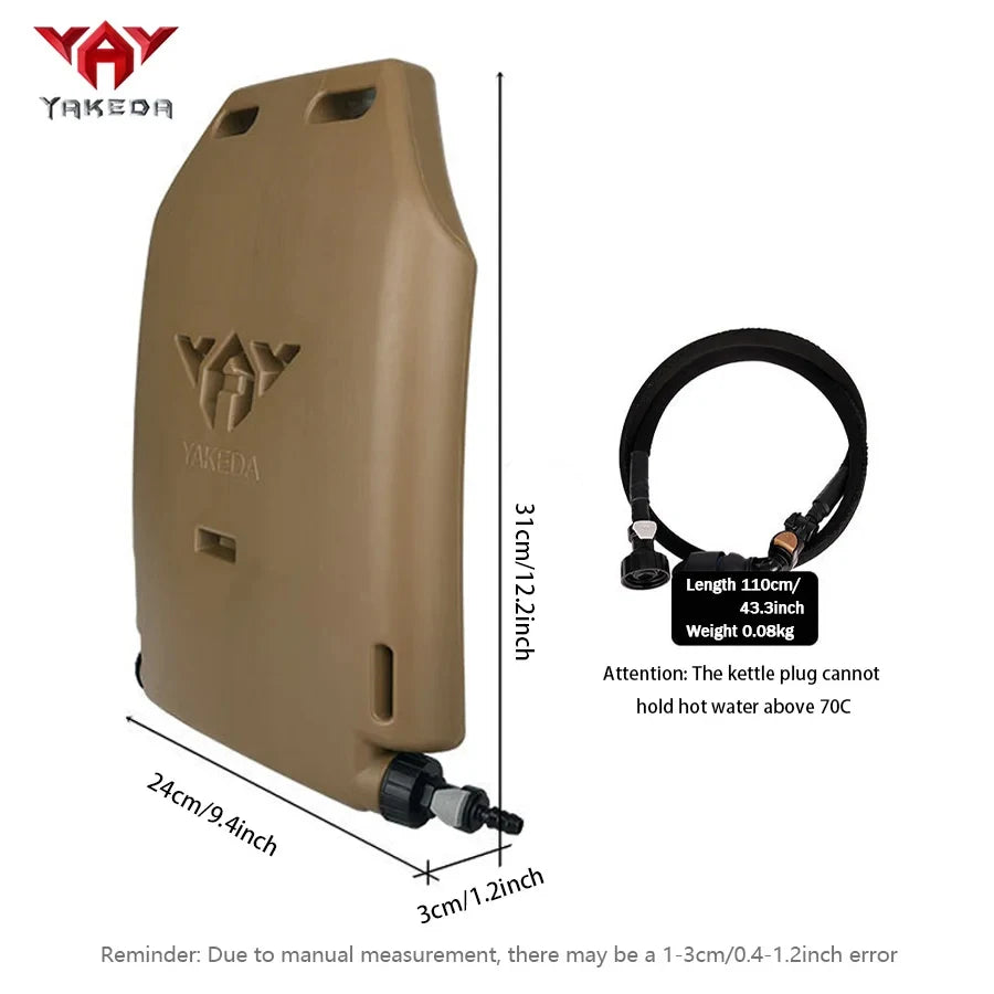 YAKEDA 1.75L Large Capacity Hydration Bladder Insert Board PE Food Grade Odorless Tactical Vest Inner Liner