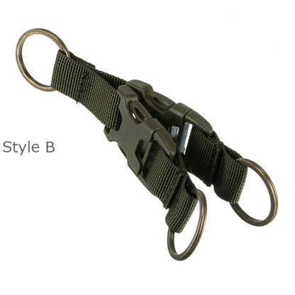 Tactical Gear Keychain Clip Nylon Belt Key Chain Key Holder Quick Release Buckle Key Ring Molle Bag Attachments Hooks