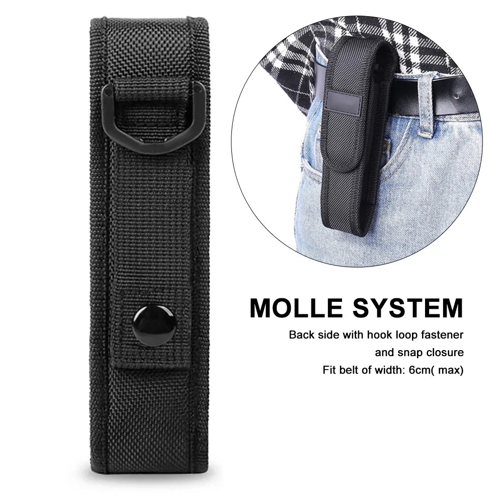TZ20 Tactical Flashlight Molle Pouch Flashlight Holster Torch Pouch Cover Flashlight Case Belt Multitool Pouch Hunting Equipment