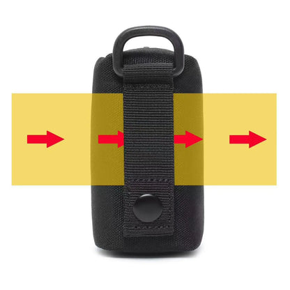 Outdoor Mini EDC Zipper Pouch MOLLE Small Portable Nylon Key Coin Purse with D-Ring for Cycling Hunting Hiking Travel