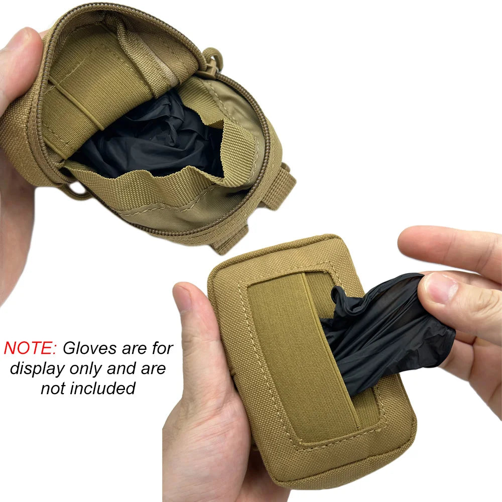 Latex Disposable Glove Pouch Nylon Duty Belt Gloves Pouch EMT Bag Molle Accessory Pouch Tactical Hunting Bag Accessories