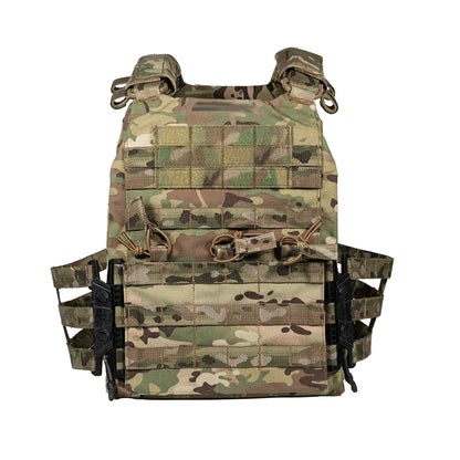 117 Tactical Vest RG/MC - 1000D IR & Flame Resistant Lightweight Plate Carrier, Quick Release, MOLLE Compatible