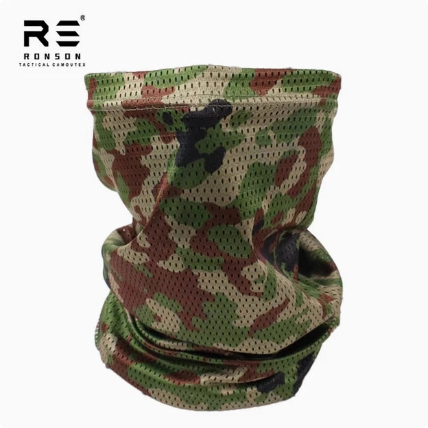 Tactical Camouflage Lightweight Mesh Fabric Sunscreen Mask Scarf Outdoor Sports Breathable Riding Sun Protection Quick Dry