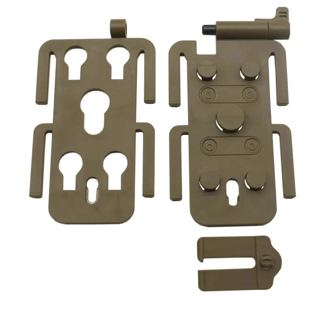 VULPO New Style Tactical Molle Attachment Plate Molle Adapter Platform For Molle Pouch Molle Mag Pouch, MOLLE Backpack and More