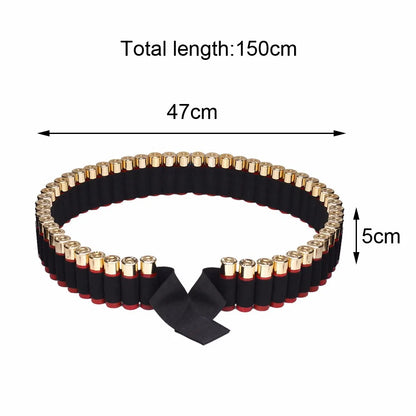 Tactical 27/30/50 Rounds Shotgun Bandolier Belt Adjustable Shotgun Shell Carrier Ammo Pouch Holder 12 Gauge Hunting Accessories