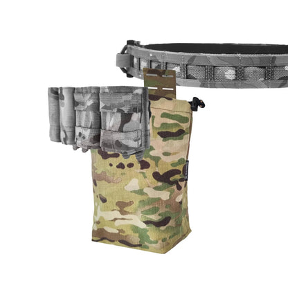 Tactical Foldable Bag Airsoft EDC Molle Foldable Bag Gear Hunting Recycling Storage Carrier Waist Pouch Multicam 500D