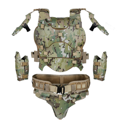 Tactical Airsoft Vest Armor Suit Set Adjustable Militar Hunting Chest Protective Equipment Paintball Shooting CS Wargame Vest