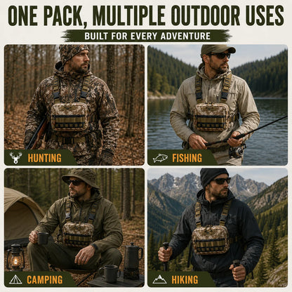 Tactical Bag MOLLE Hunting Chest Bag Fishing Pack Waist Bag Hunting Hiking Camping Outdoor Sports