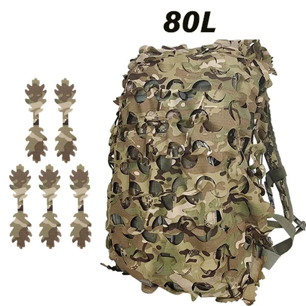New Tactical 3D Camouflage Backpack Cover 60L 80L Outdoor Hunting Airsoft Backpack Cover Hunting Equipment