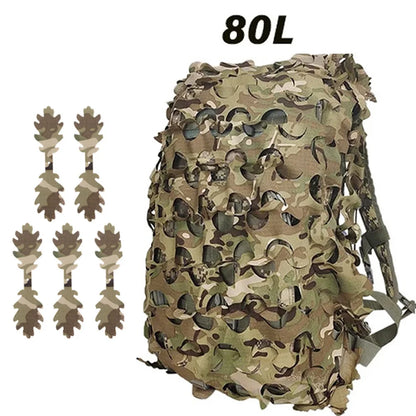 New Tactical 3D Camouflage Backpack Cover 60L 80L Outdoor Hunting Airsoft Backpack Cover Hunting Equipment
