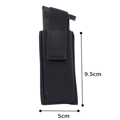 9mm Pistol Magazine Pouch Concealed Carrier Extra Single Pistol Magazine Carrier Horizontal Pouch with Safety Hook and Loop