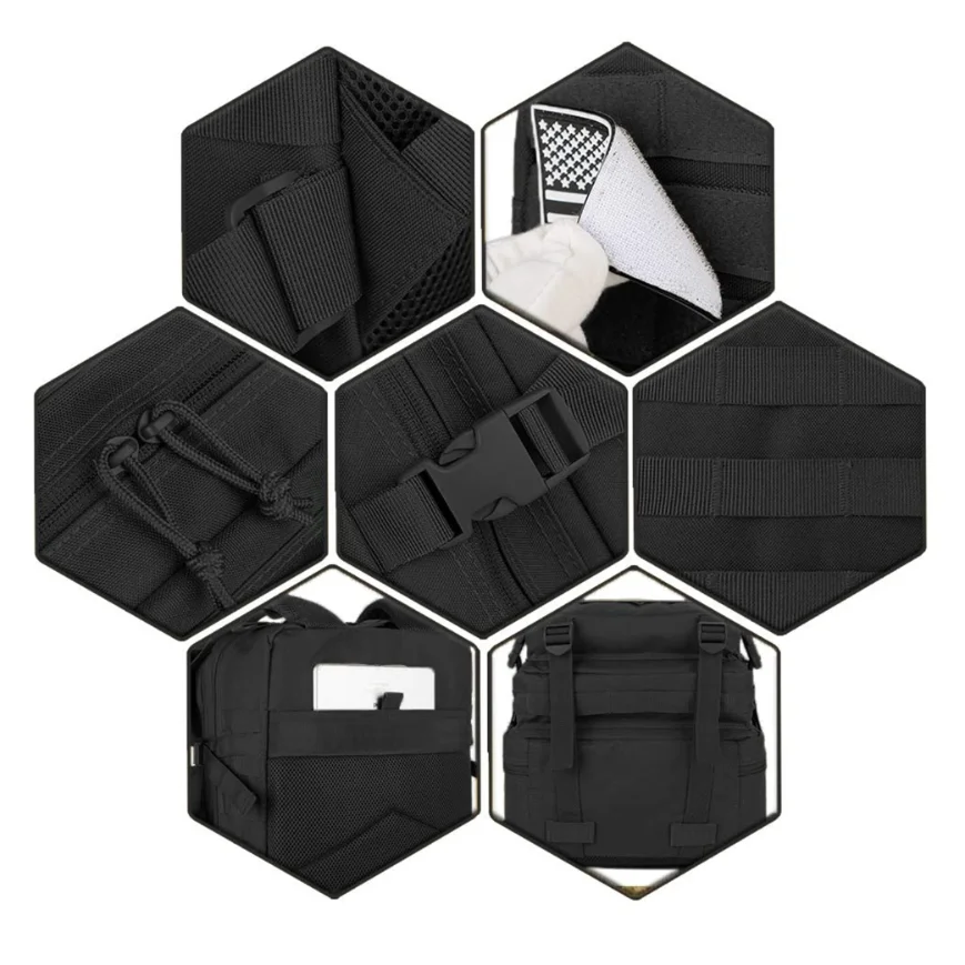 Tactical 45L Backpack Molle Assault Pack 3 Day Bug Out Bag for Hiking Camping Fitness Daily Work