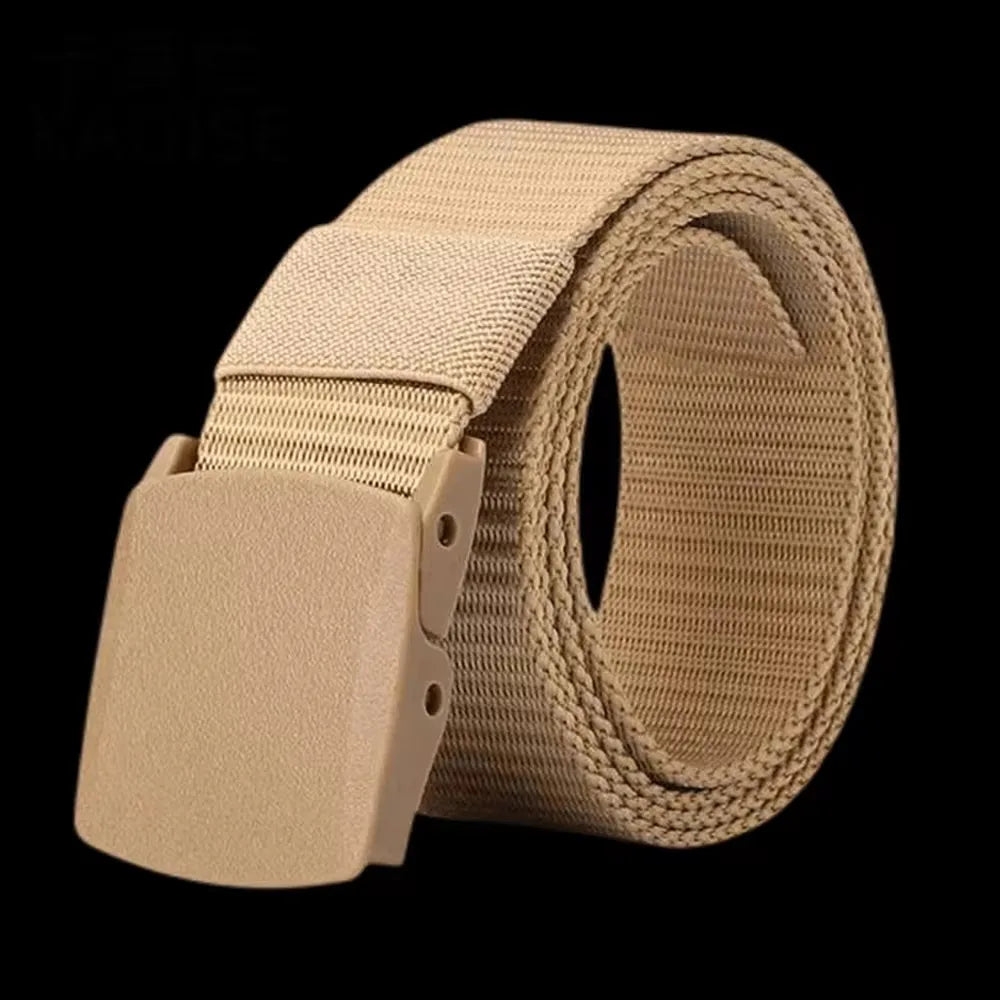 Automatic Buckle Nylon Belt, Fashionable MEN'S Canvas Outdoor Belt, Hunting and Hiking Tools, Hunting Clothing Accessories 1pcs