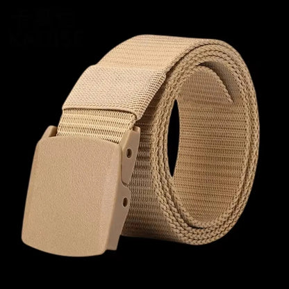 Automatic Buckle Nylon Belt, Fashionable MEN'S Canvas Outdoor Belt, Hunting and Hiking Tools, Hunting Clothing Accessories 1pcs
