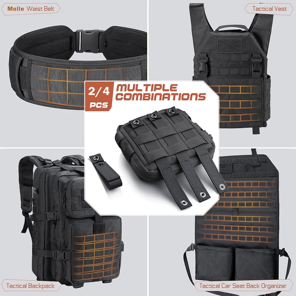 Outdoor Molle Straps Tactical Bag Nylon Strap Webbing Vest Attachment Snap Buckle Molle Webbing Straps Backpack Accessories