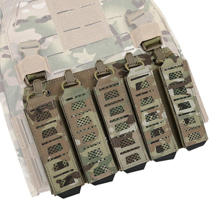 MP5 MP7 Magazine Placard with Hook&Loop Backing & Elastic Straps Tactical Chest Rig Panel for Airsoft Hunting - SINAIRSOFT