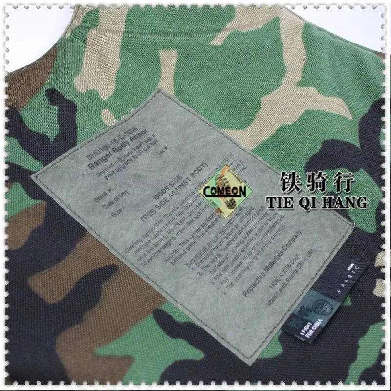 RG Ranger 1993 RBA Four Color Woodland Camo Lightweight Adjustable Tactical Vest for Outdoor