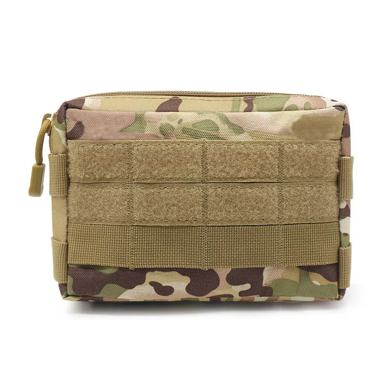 Tactical Molle Waist Pack 600D Waterproof Camo EDC Tool Bag Multifunctional Phone Card Holder Outdoor Camping Commuting Utility