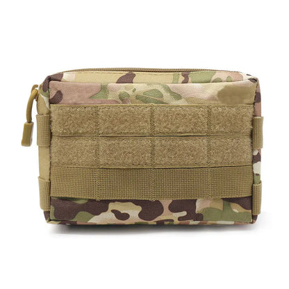 Tactical Molle Waist Pack 600D Waterproof Camo EDC Tool Bag Multifunctional Phone Card Holder Outdoor Camping Commuting Utility