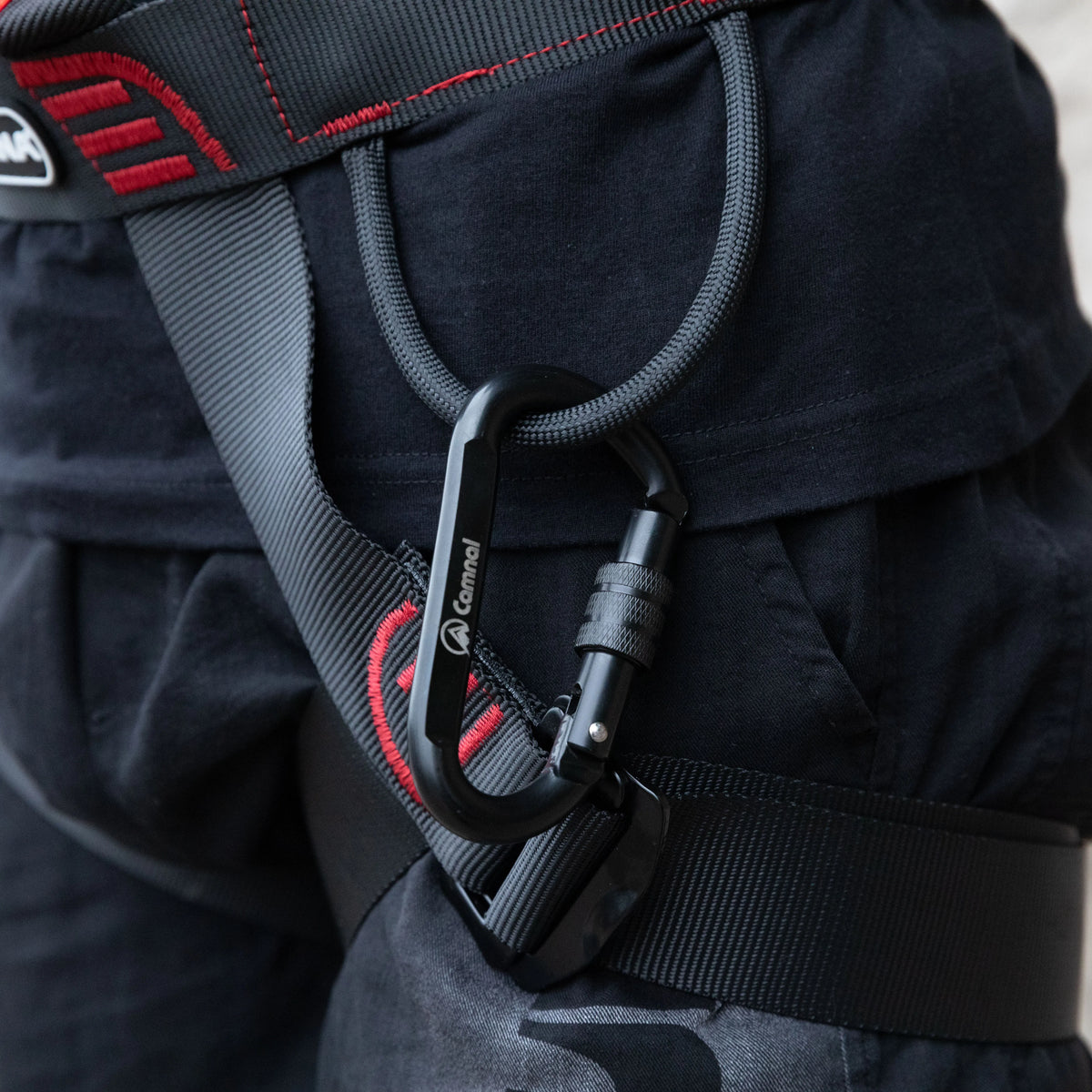 Camnal Custom 30KN Titanium Carabiner Stainless Steel Climbing Gear for High-Altitude Work Tree Climbing Fall Protection