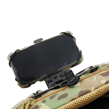 Fwoyonze Carbon Fiber Made Tactical MOLLE Folding Navigation Board Hunting Airsoft Vest Mobile Phone Holder Display Stand