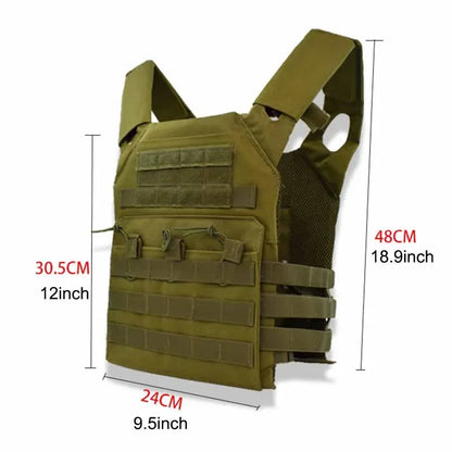 H4600D Security Tactical Vest Body Armor Lightweight Adjustable JPC Molle Pouch Plate Carrier Hunting Vest Training CS Game Gear