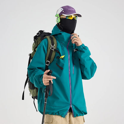 CHRLCK Men Women Hiking 3-in-1 Jackets Waterproof New Windproof Windbreaker Camping Climbing Trekking Outdoor Jacket Unisex