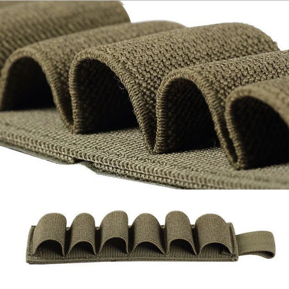 1PC Tactical Hunting Hook Loop 6 Rounds Shell Holder Shotshell Insert Card Strip With Adhesive Back For 12 Gauge