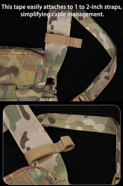Wires Cable Management Kits Molle Storage Strap Electronic Communication Cable Hook Loop Organizer For Tactical Vest Helmet