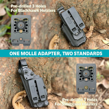 Gun&Flower MOLLE Adapter, Polymer Modular Attachment for Gun Holsters/Magazine Pouches. Fits Molle Belt/Molle Vest