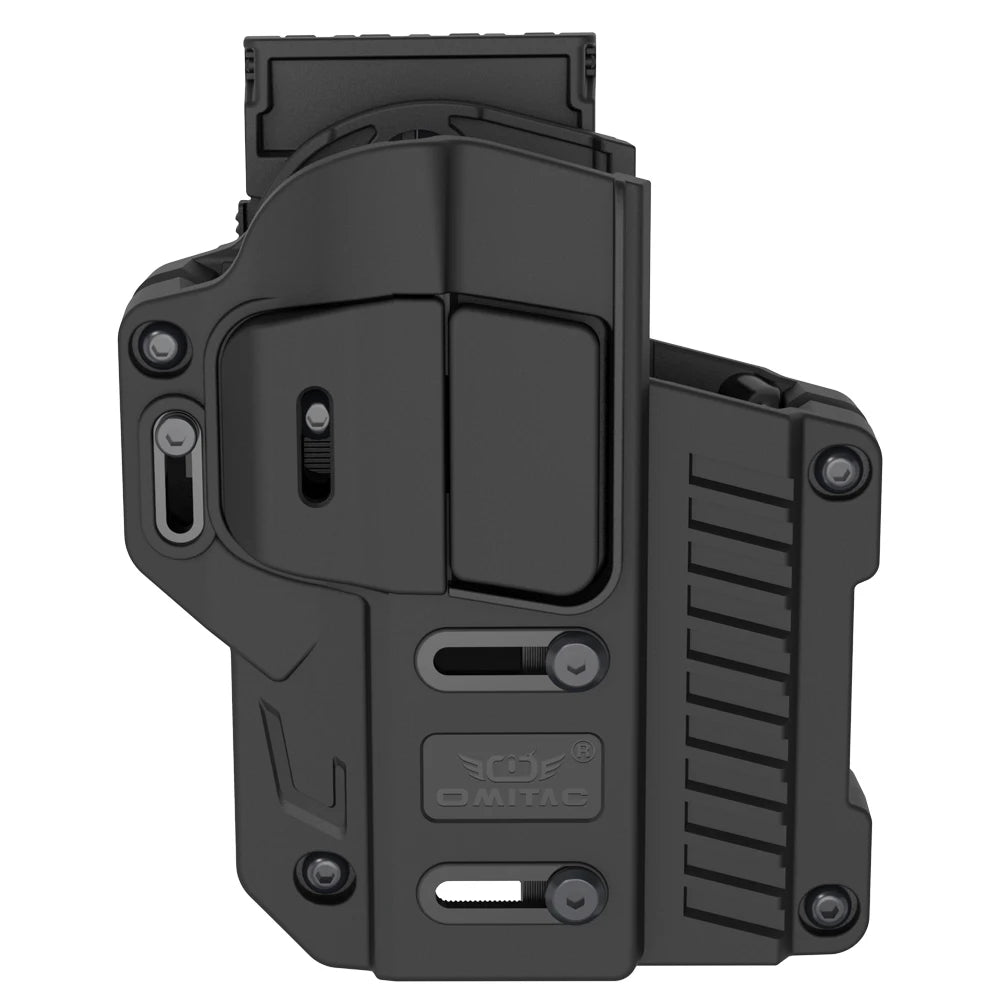 360° Rotating Universal Holster,OWB Tactical Universal Holster, Belt Clip Right Hand, Black Polymer Level 2 Retention