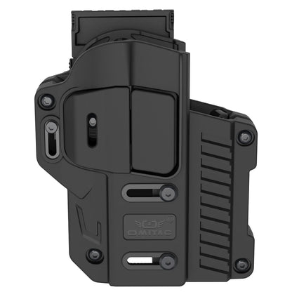 360° Rotating Universal Holster,OWB Tactical Universal Holster, Belt Clip Right Hand, Black Polymer Level 2 Retention