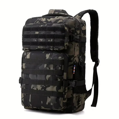 Tactical Backpacks Men's Camouflage Backpack, Hiking And Camping Backpack, LargeCapacity Multi-layer Outdoor Sports Backpack