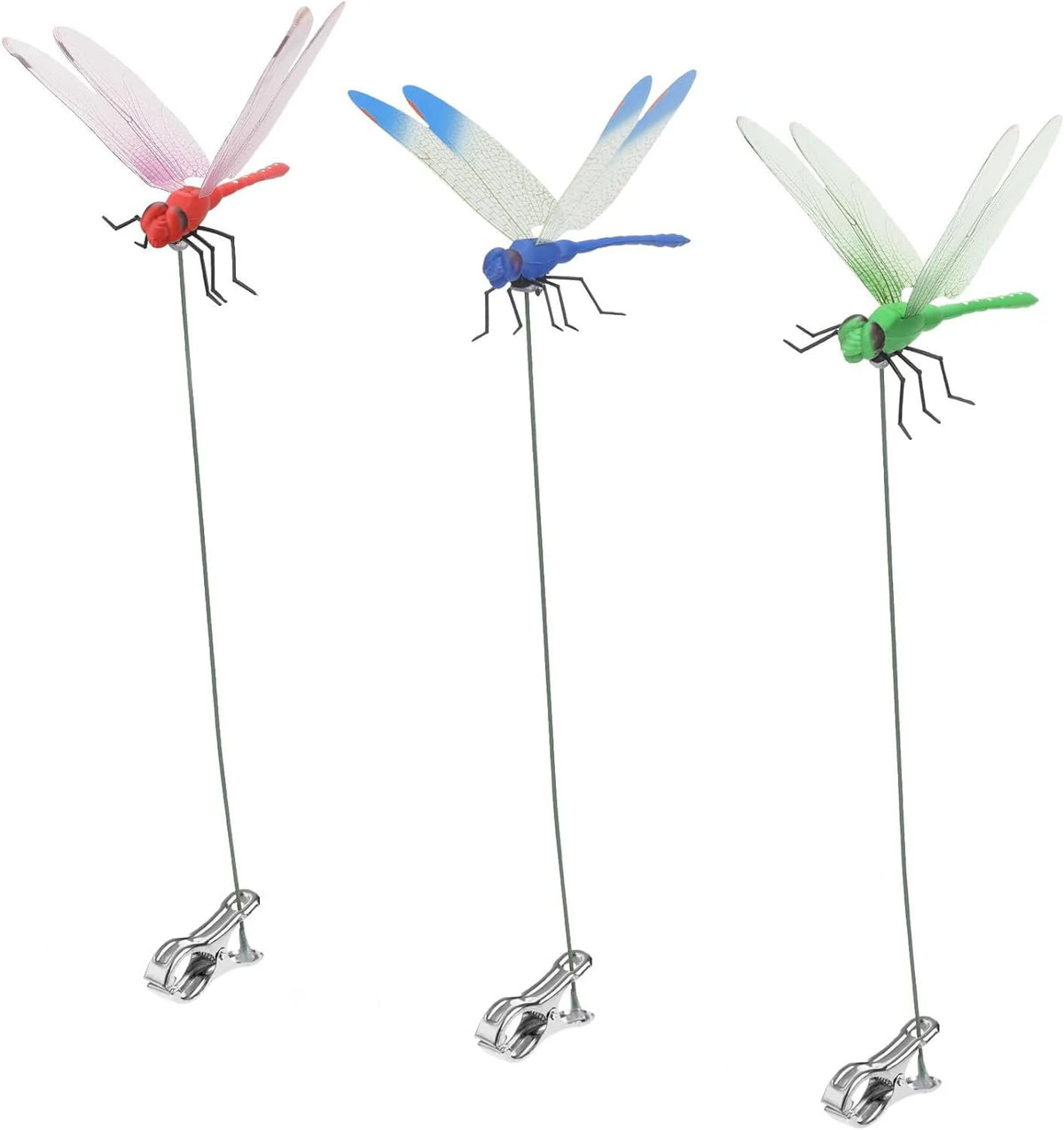 Simulation Dragonfly Shape Decoration Clip Creative Outdoor Garden Lawn Yard Ornament Insect Fly Repellent Home Landscape Decor